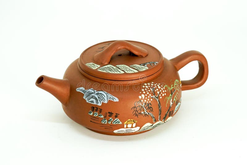 Ceramic Teapot Isolated on White Background Stock Photo Image of