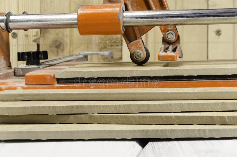 Ceramic Tile Cutting Process Stock Photo Image of mosaic, ceramic 64445322