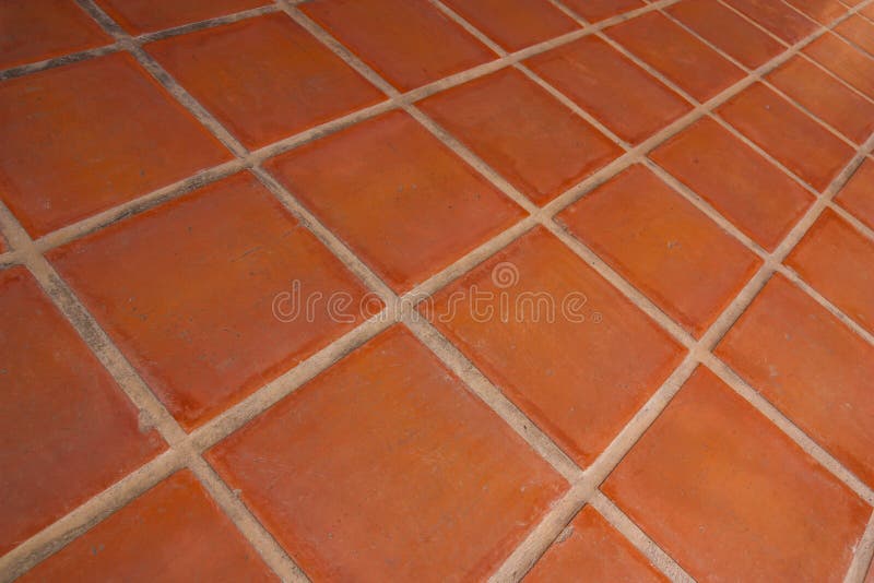 Ceramic Tile Flooring Orange. Stock Photo Image of architecture, construction 45086568