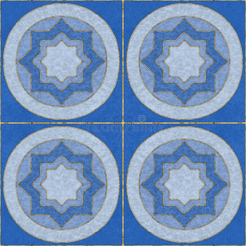 Ceramic tile pattern. Modern ornament. Geometric seamless pattern. Illustration in stained glass style. Geometric openwork. Art vector illustration