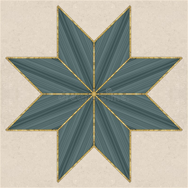 Ceramic tile pattern. Modern ornament. Geometric seamless pattern. Illustration in stained glass style. Geometric openwork. Art stock illustration