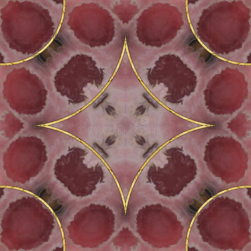 Ceramic tile pattern. Ornament. Geometric seamless pattern. Illustration in stained glass style. Geometric openwork. Art deco. royalty free illustration