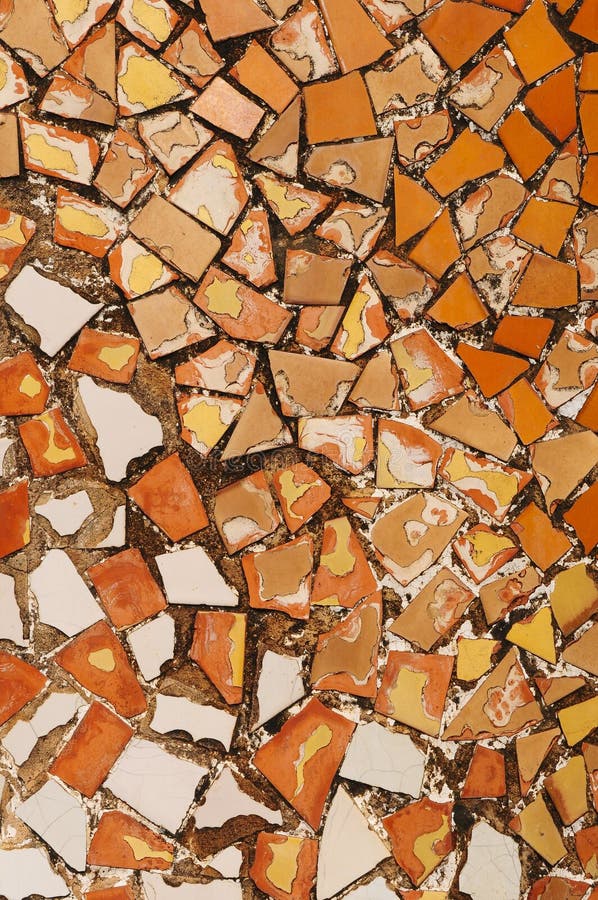 Ceramic tile pieces stock image. Image of sculpture, orange 13763243