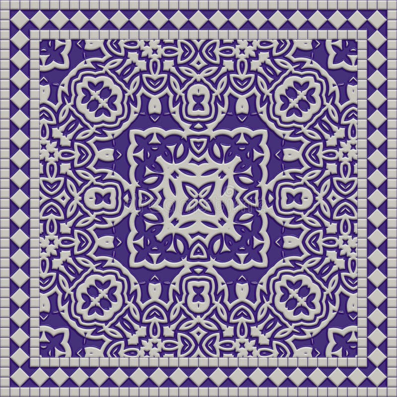 Ceramic Tile Seamless Pattern royalty free illustration