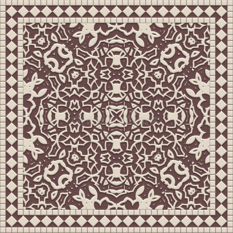 Ceramic Tile Seamless Pattern vector illustration