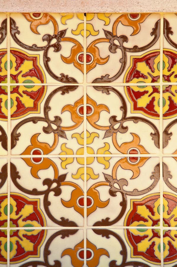 Ceramic tiles wall decoration