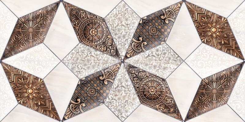 Ceramic Wall Tile Decor with Multi Color Continuous Joint Design. Also