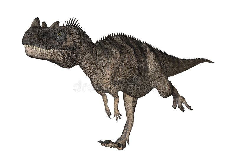 Ceratosaurus do dinossauro da rendição 3D no branco ilustração do vetor Ceratosaurus do dinossauro da rendição 3D no branco ilustração do vetor