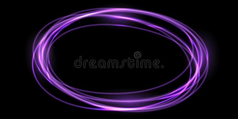 Cerc abstract futurist strălucitor linii luminoase violet royalty free illustration