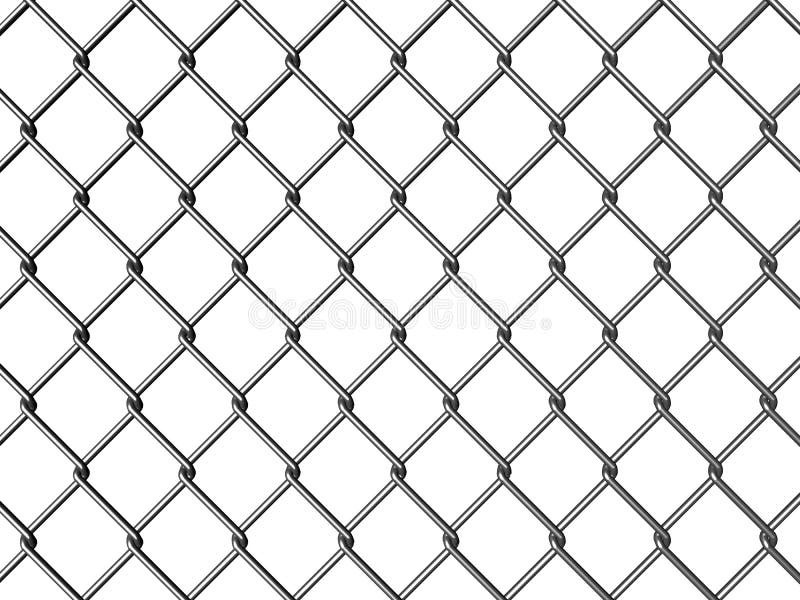 Chainlink silver wire fence illustration. Chainlink silver wire fence illustration