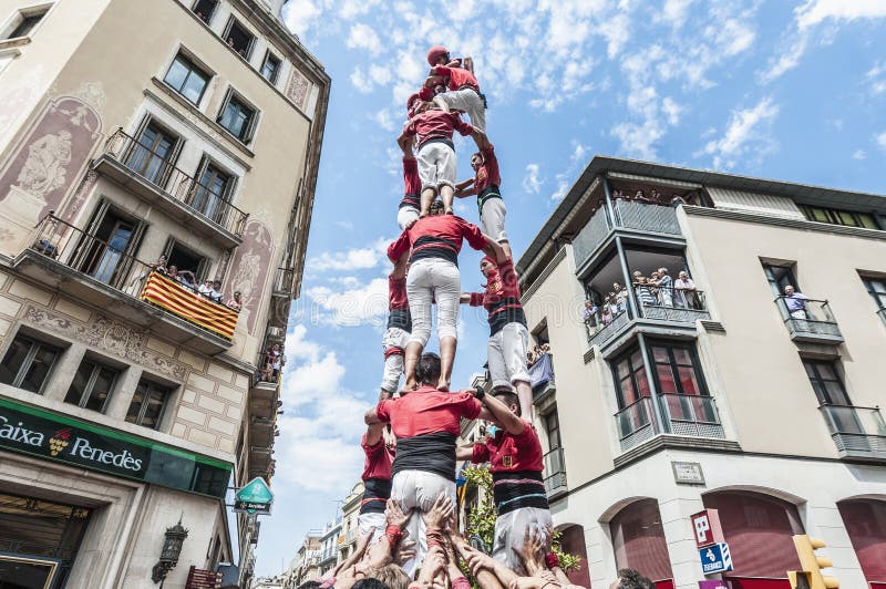 Cercavila performance in Vilafranca del Penedes