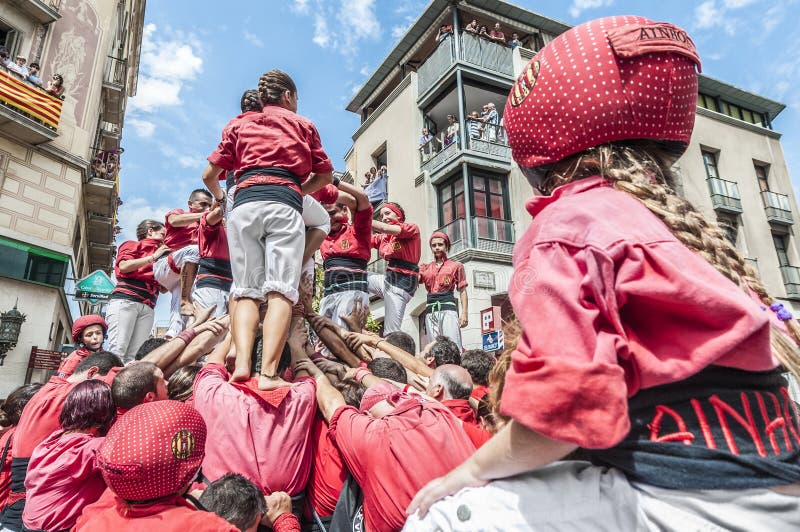 Cercavila performance within Vilafranca del Penedes Festa Major