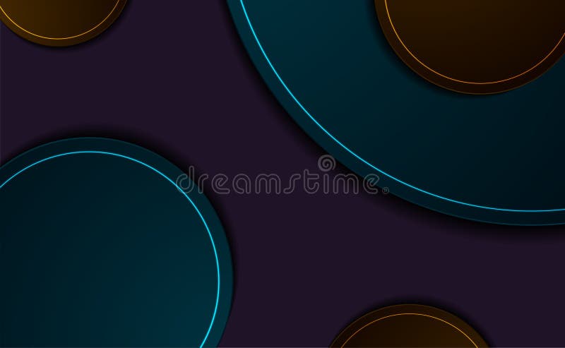 Cerchi laser geometrici blu chiaro blu arancione cerchi astratti neuristici astratti illustrazione di stock