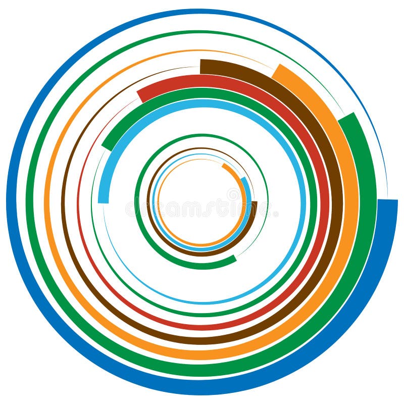 Cerchio concentrico, anelli Adatto come elemento astratto di progettazione royalty illustrazione gratis Cerchio concentrico, anelli Adatto come elemento astratto di progettazione royalty illustrazione gratis
