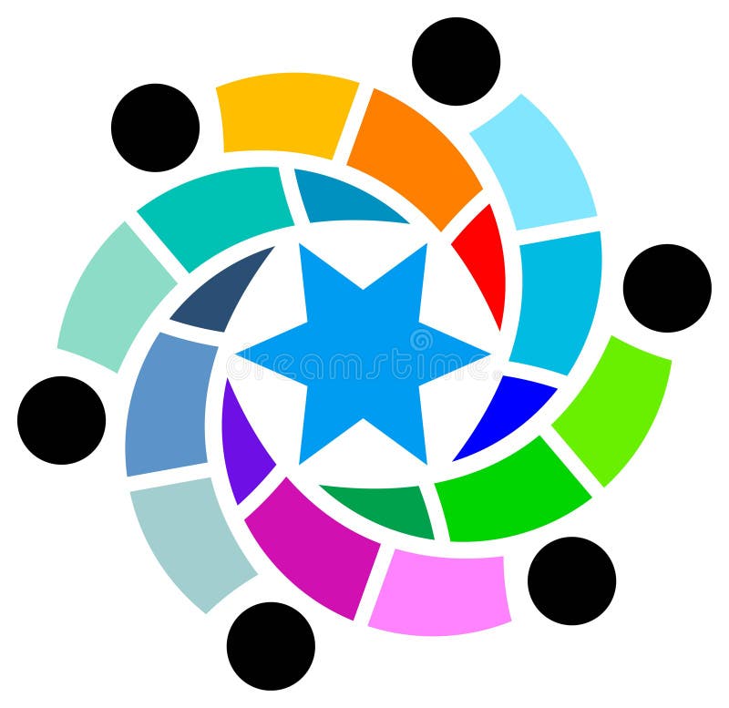 Cerchio degli amici illustrazione di stock Cerchio degli amici illustrazione di stock