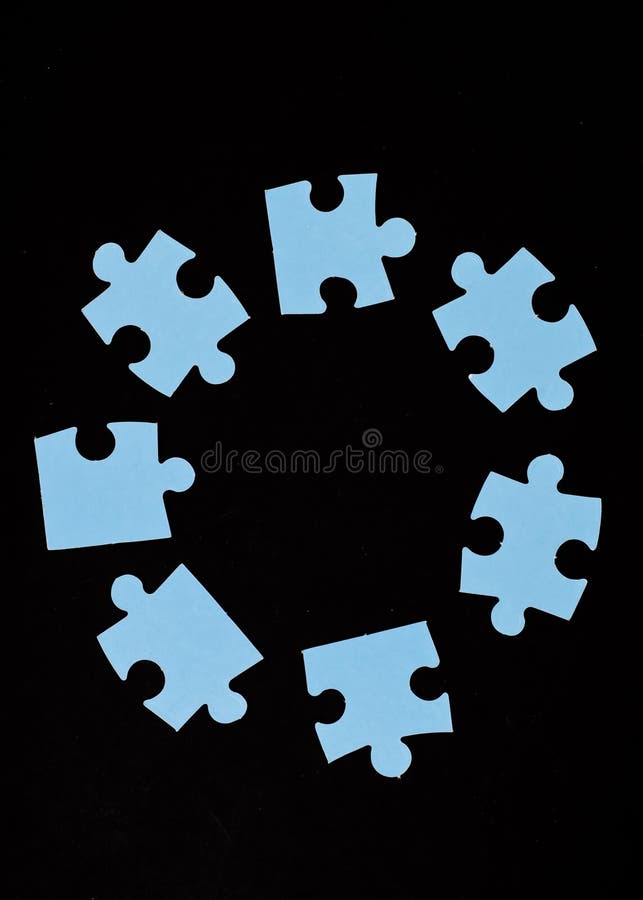 Circle of Puzzle Pieces Background. Circle of Puzzle Pieces Background