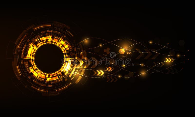 Cerchio di tecnologia di vettore con varia progettazione tecnologica royalty illustrazione gratis Cerchio di tecnologia di vettore con varia progettazione tecnologica royalty illustrazione gratis