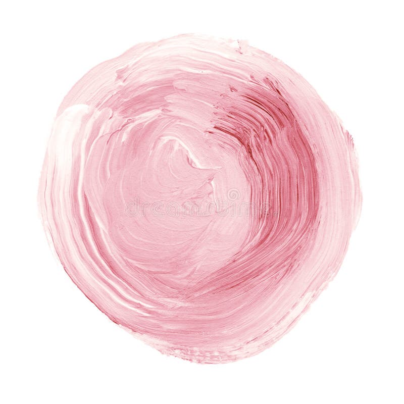 Cercle Acrylique Texturisé Rose Tache Pour Aquarelle Sur Le Fond
