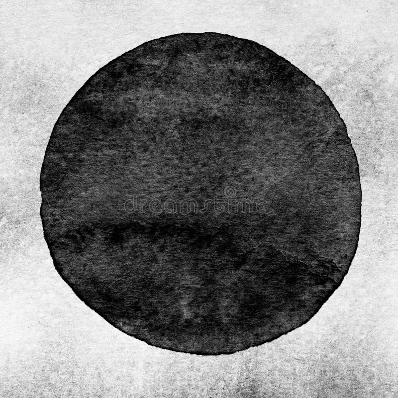 Cercle noir et gris d'aquarelle Tache pour aquarelle sur le fond blanc illustration libre de droits Cercle noir et gris d'aquarelle Tache pour aquarelle sur le fond blanc illustration libre de droits