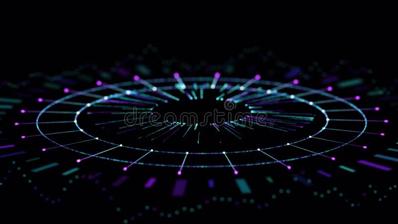 Cercle numérique de backgroundfuturistic hud technologique d'animation elemente circulaire illustration stock