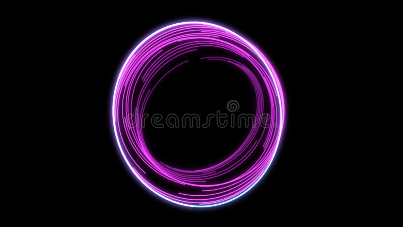 Cercles arc ondule s boucle d'animation violet