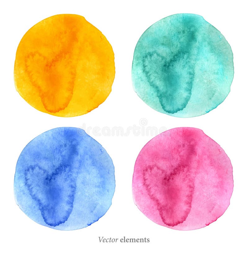 Cercles colorés d'aquarelle