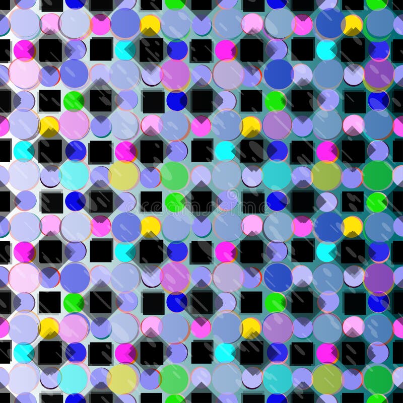 Cercles et papier peint psychédélique de fond de vecteur de places illustration stock Cercles et papier peint psychédélique de fond de vecteur de places illustration stock