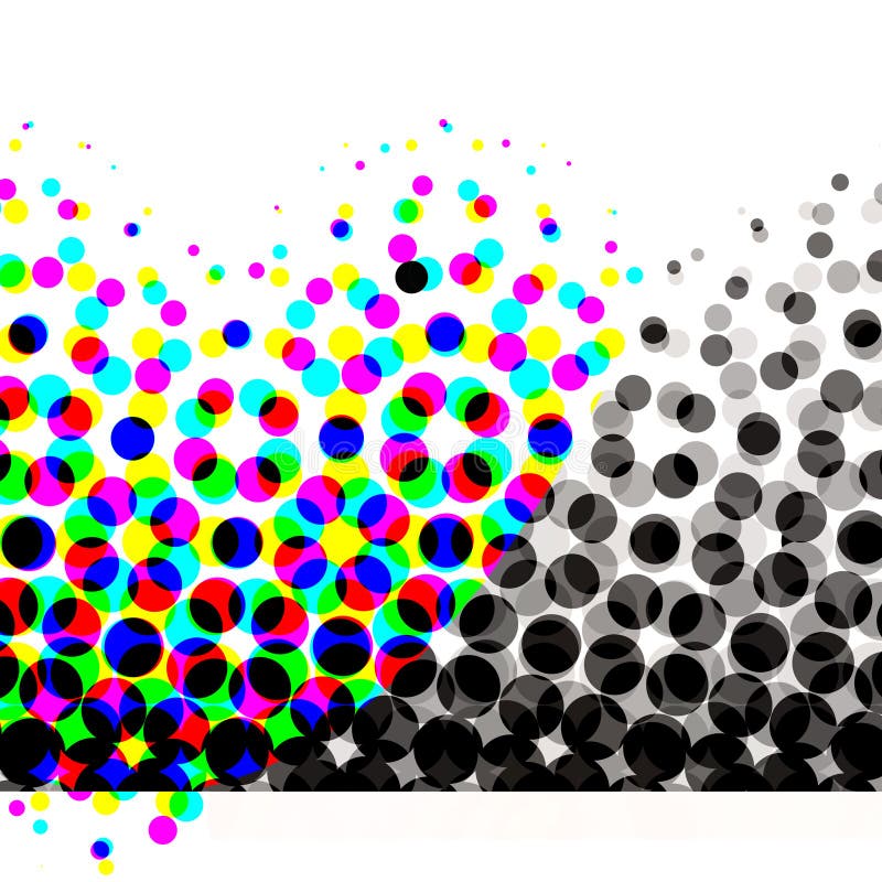 Cercles tramés colorés illustration libre de droits Cercles tramés colorés illustration libre de droits