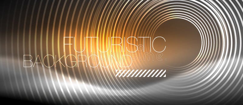 Cercuri neon abstracte linii lucioase de fundal royalty free illustration