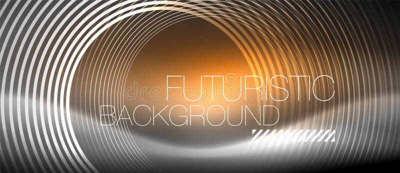 Cercuri neon abstracte linii lucioase de fundal royalty free illustration