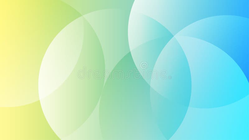 Cercuri vectoriale abstracte în fond albastru pastel și galben gradient royalty free illustration