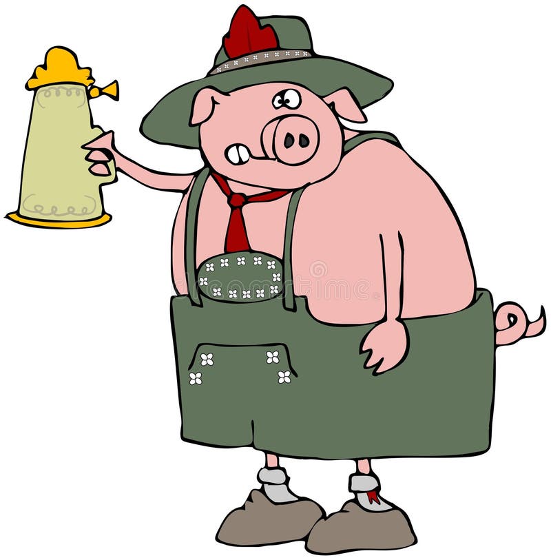 Cerdo de Oktoberfest stock de ilustración Cerdo de Oktoberfest stock de ilustración