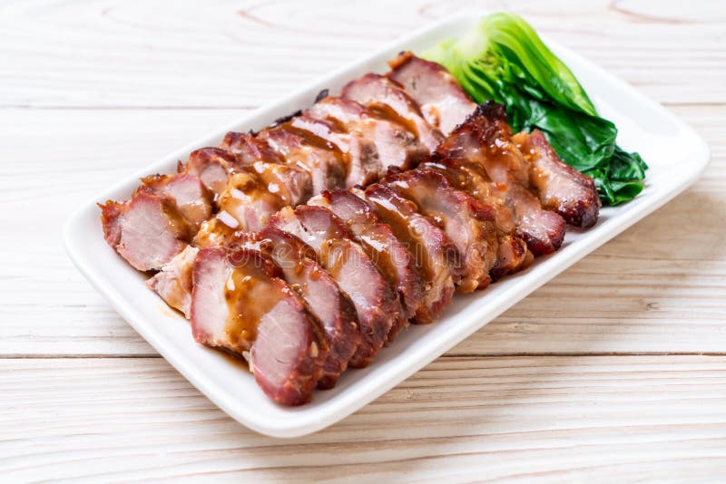 Cerdo Rojo De La Barbacoa De La Carne Asada Imagen de archivo Imagen