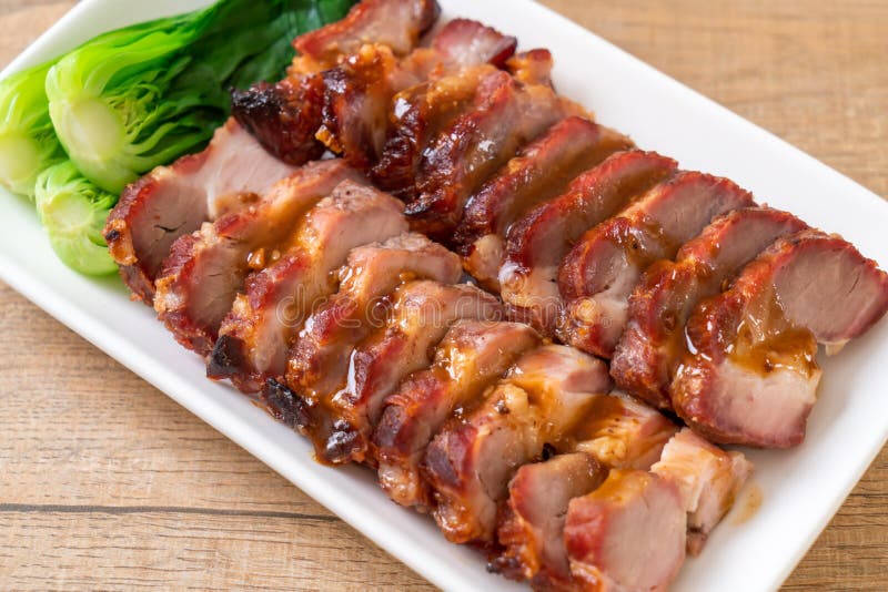 Cerdo Rojo De La Barbacoa De La Carne Asada Imagen de archivo Imagen