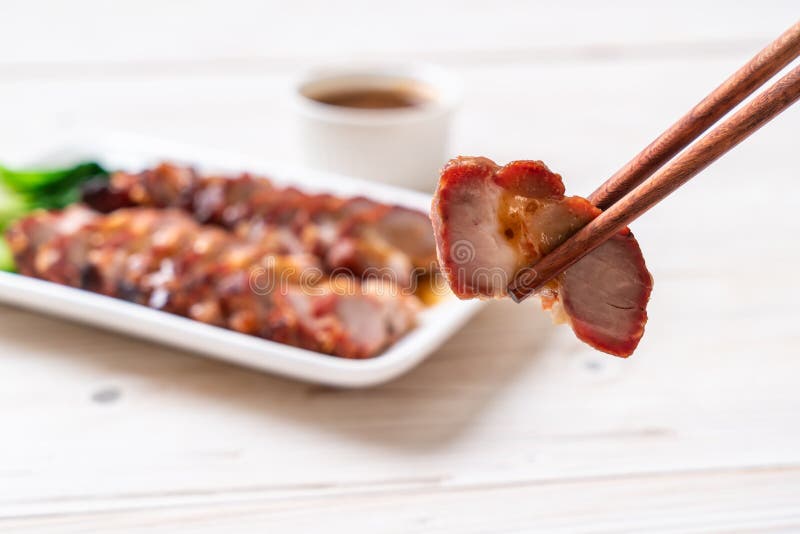 Cerdo Rojo De La Barbacoa De La Carne Asada Imagen de archivo Imagen