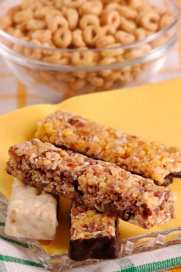 Cereal bars with decoration