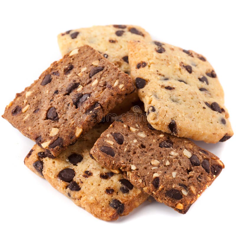 Cereal Biscuits with Chocolate Stock Image Image of food, background
