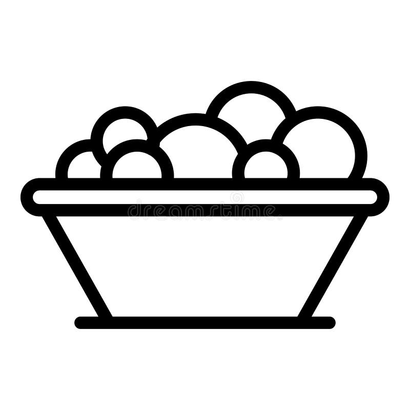 Cereal Bowl Balls Icon Outline Vector. Milk Box Stock Vector