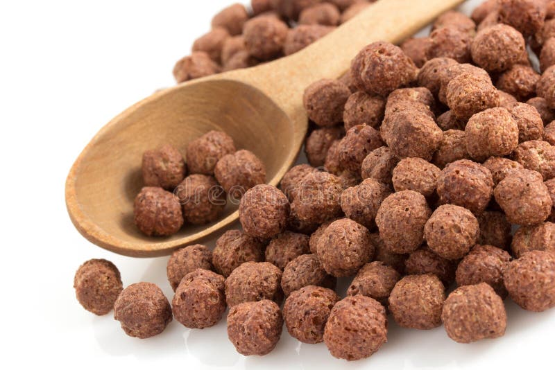 Cereal Chocolate Balls on White Stock Photo Image of groats, dinner
