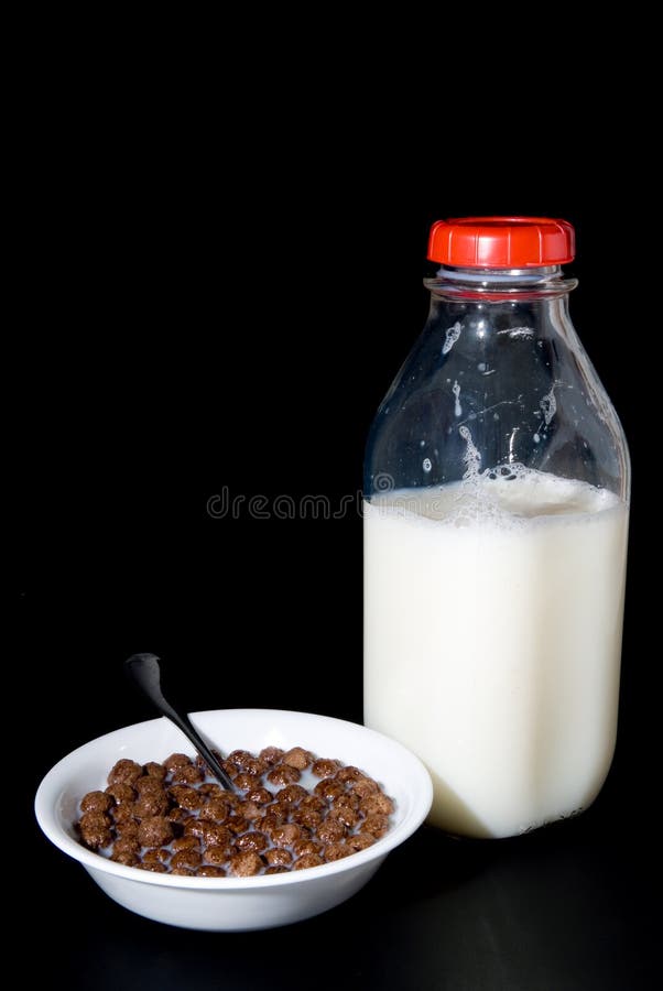 Cereal and milk stock photo. Image of milk, isolated, serving 6431842