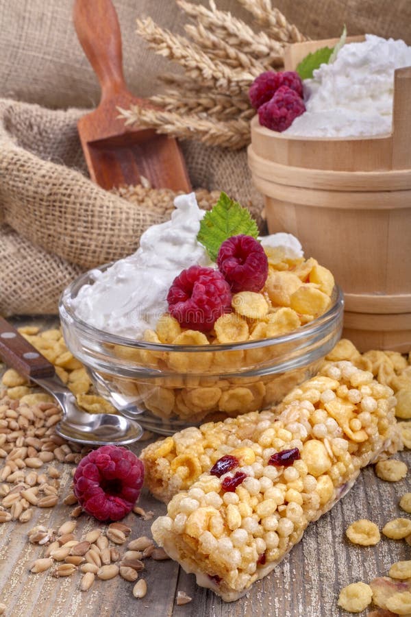 Cereal protein bars stock photo. Image of flake, meal 44590552