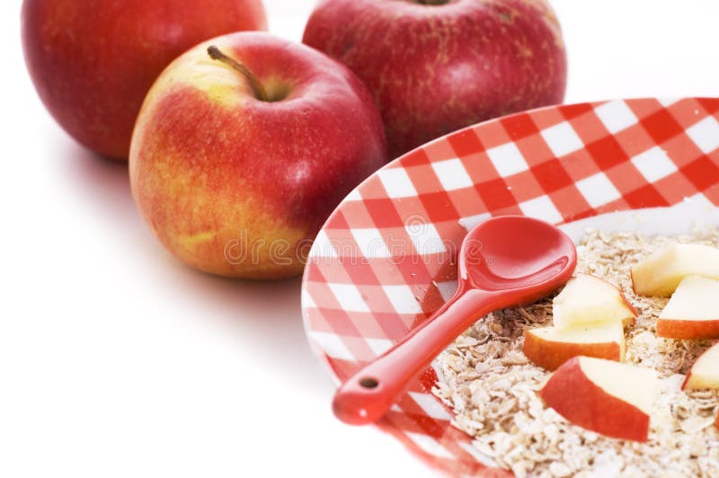 Cereals with apples stock photo. Image of fresh, vegetarian 18371484