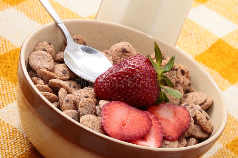 Cereals bowl stock photo. Image of strawberry, healthy 14065476