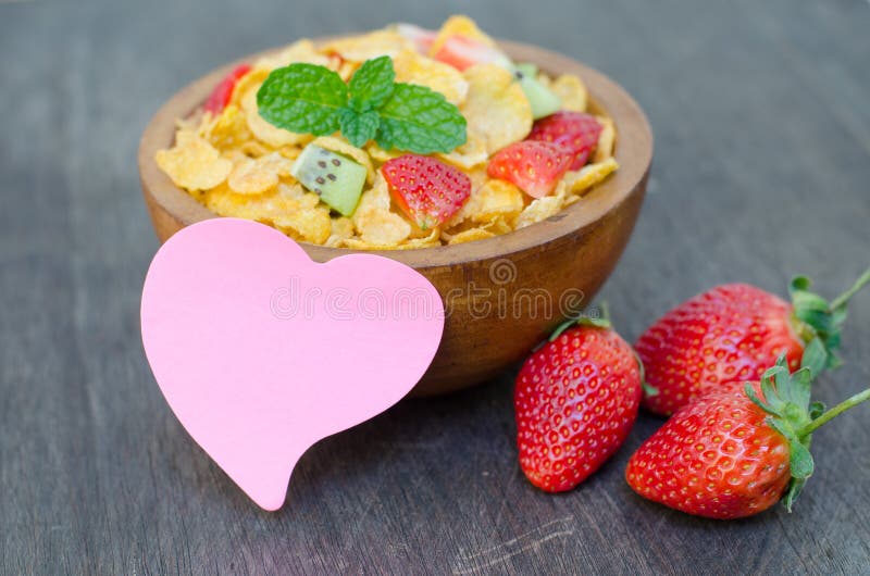 Cereals with fruit stock image. Image of fruit, fresh 49723317