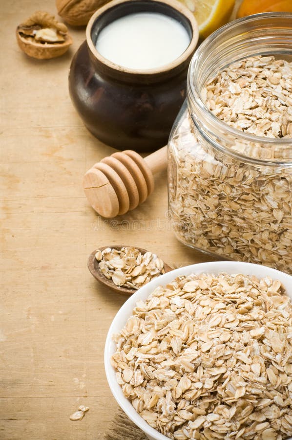 Cereals Oat Flake and Healthy Food Stock Photo Image of breakfast