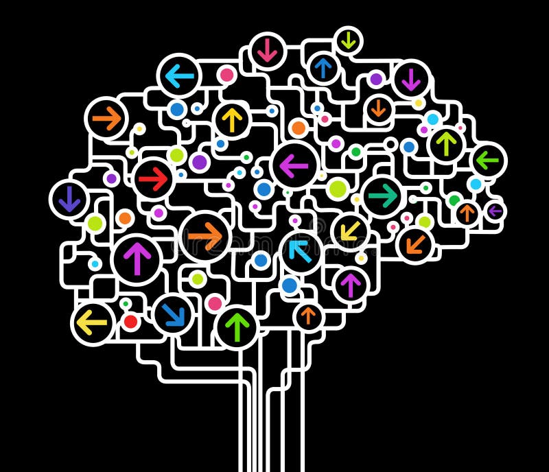 Cerebro abstracto ilustración del vector. Ilustración de parte - 29075914