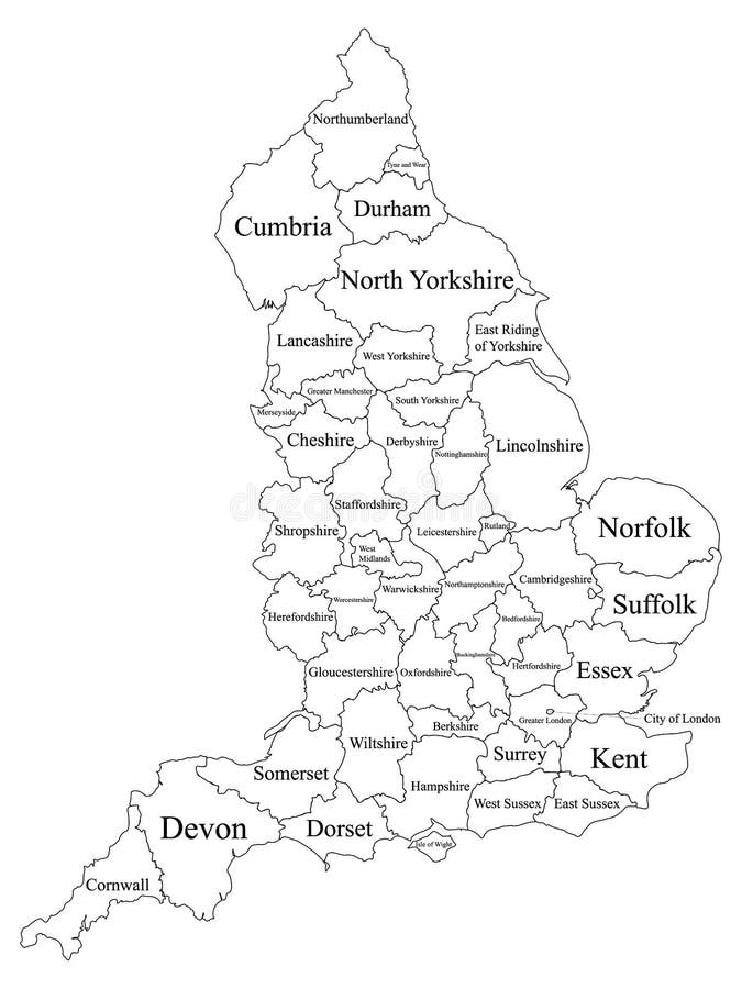 Ceremonial County Map Of UK