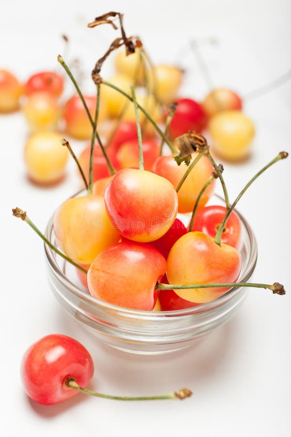 Cerezas de oro m?s lluviosas, envejecieron la baya deliciosa Postre de la dieta foto de archivo Cerezas de oro m?s lluviosas, envejecieron la baya deliciosa Postre de la dieta foto de archivo