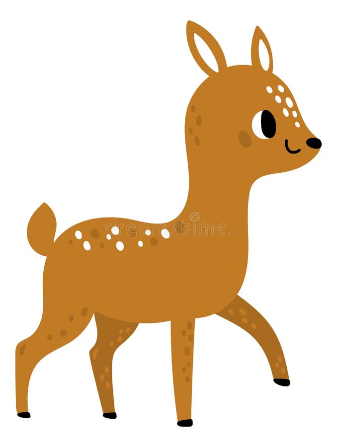 Cerf mignon. bébé animal de forêt. drôle de caractère illustration stock