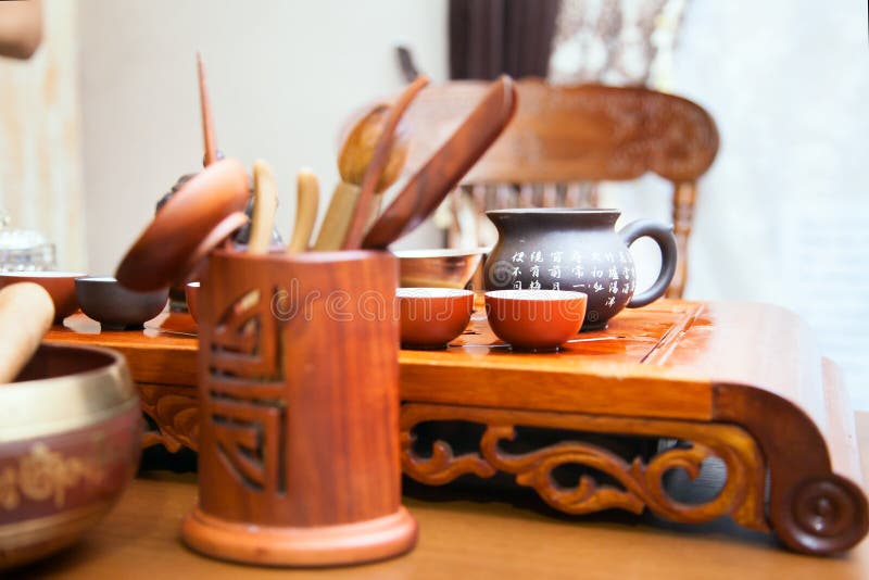 Cerimônia de chá chinesa imagem de stock Cerimônia de chá chinesa imagem de stock
